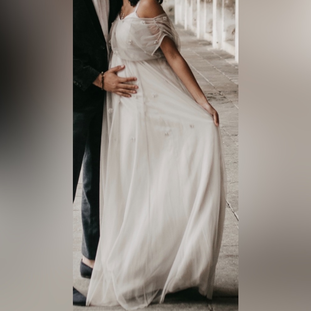Seraphine light gray Maxi Dress